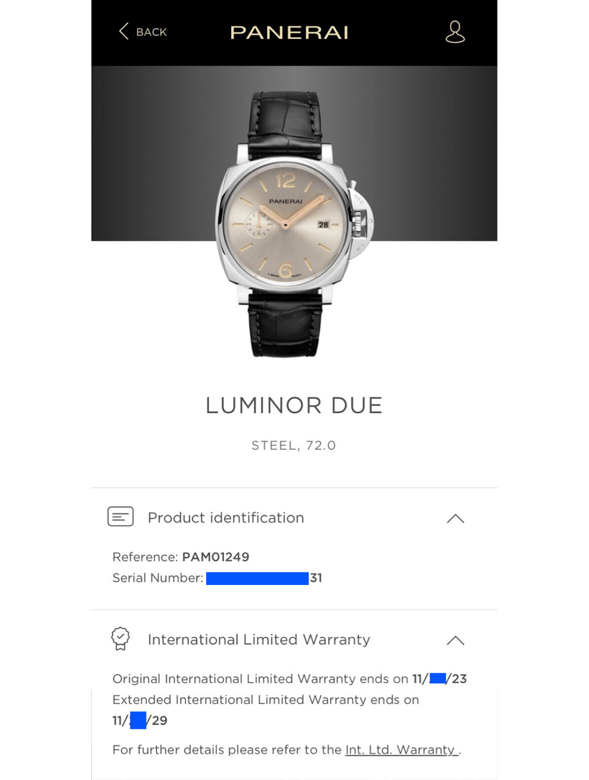 Real Panerai successfully registered