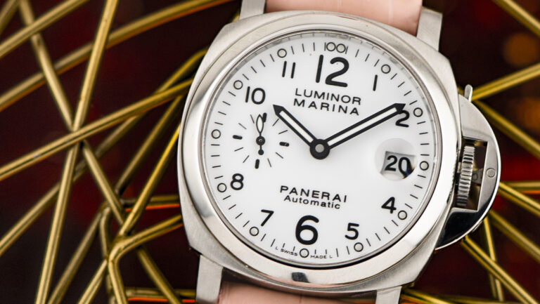 a photo of Panerai Luminor Marina 40mm White Dial Stainless Steel PAM49