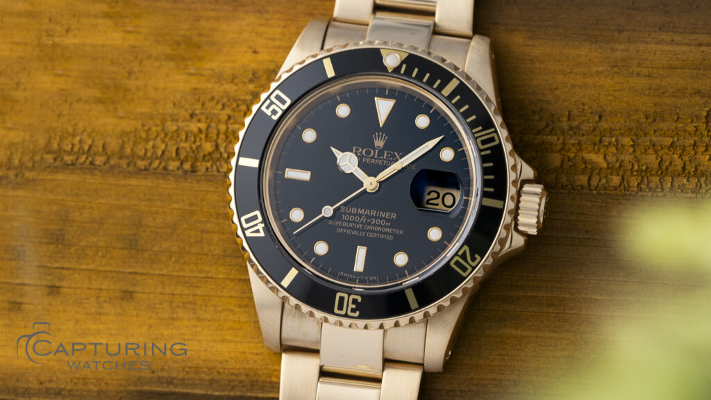 Rolex Submariner Date 40mm 18K Yellow Gold Black Dial 16808