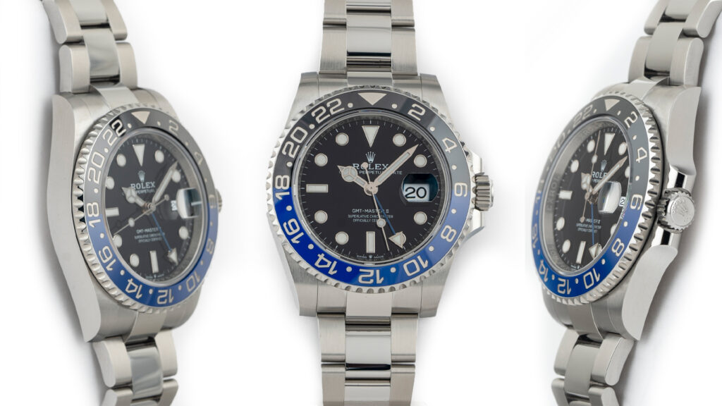 How to Photograph a Watch to Sell Online – The Basics & Layout Rolex GMT-Master II Batman Stainless Oyster Bracelet Black N Blue Ceramic Bezel - Brand New Sept 2022