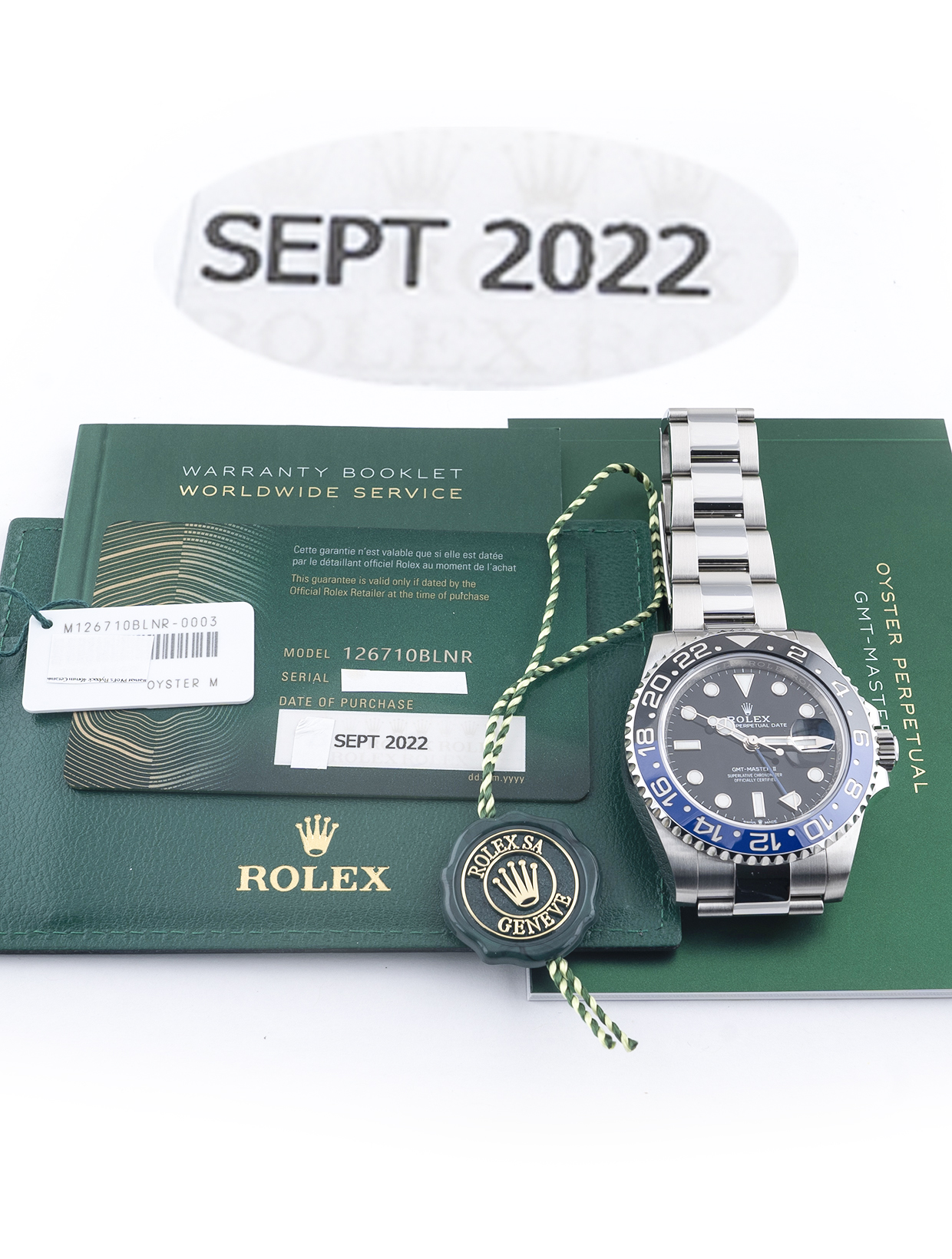 Rolex GMT-Master II Batman Stainless Oyster Bracelet Black N Blue Ceramic Bezel