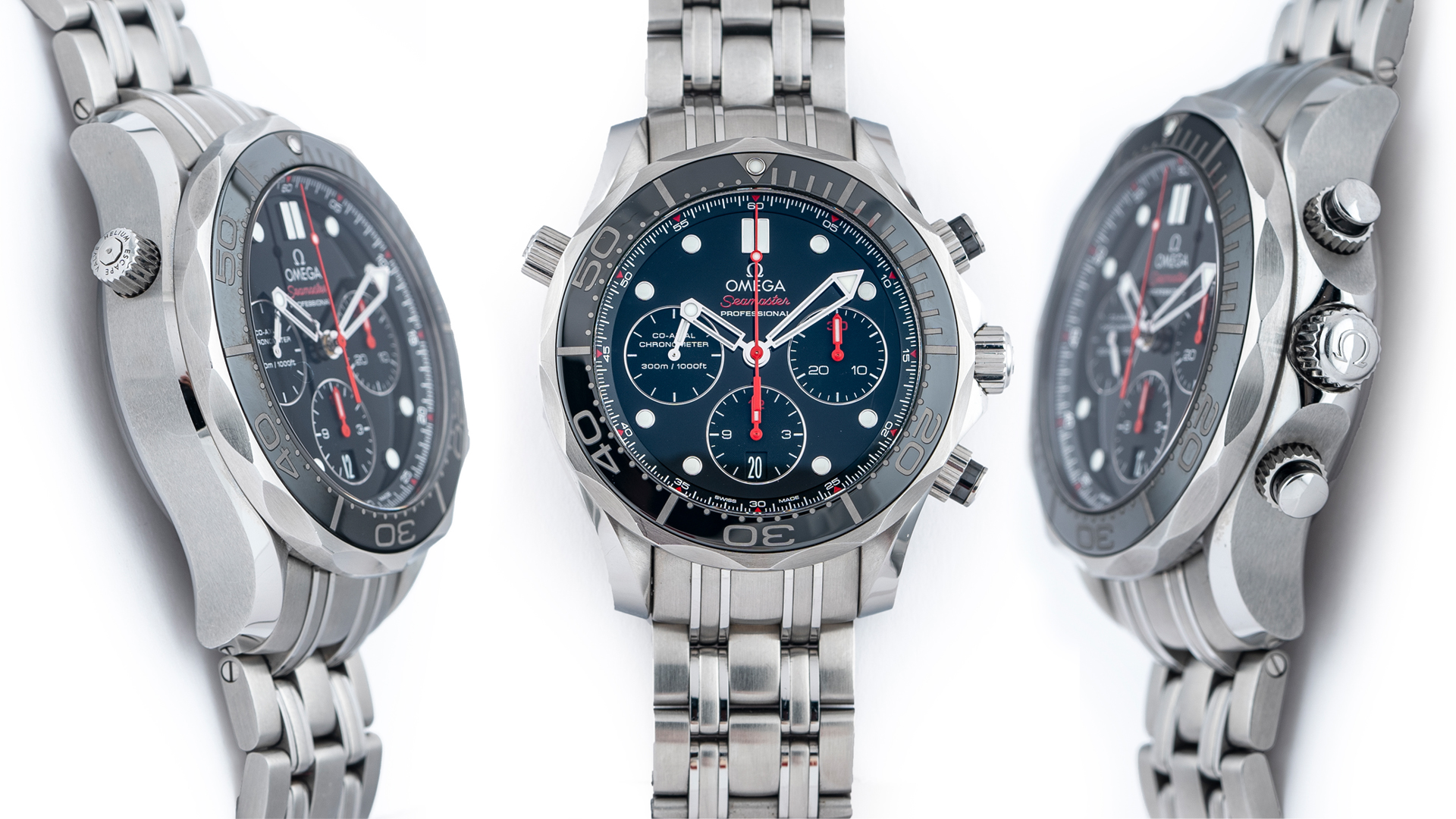 Omega Seamaster Diver Chronograph with Date Corrector Capturing Insight Cover