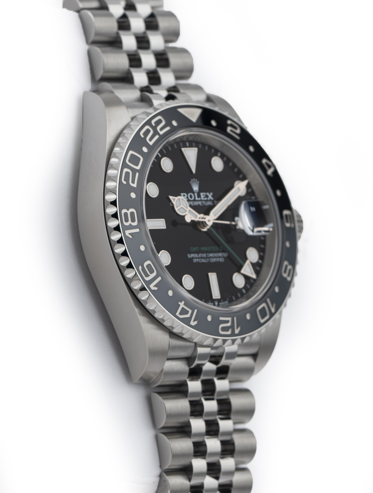 Rolex GMT-Master II Bruce Wayne Stainless Jubilee Bracelet Black N Grey Ceramic Bezel 126710 GRNR