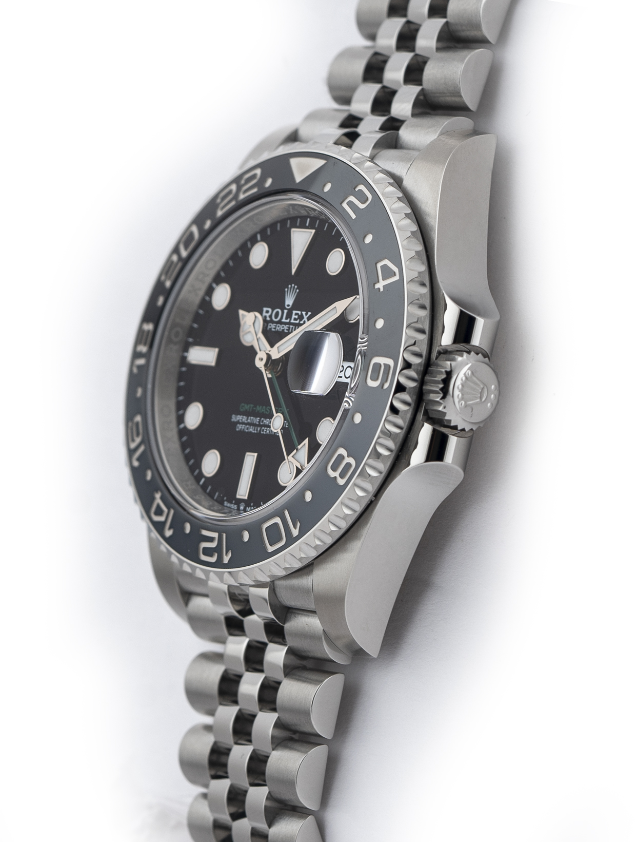 Rolex GMT-Master II Bruce Wayne Stainless Jubilee Bracelet Black N Grey Ceramic Bezel 126710 GRNR