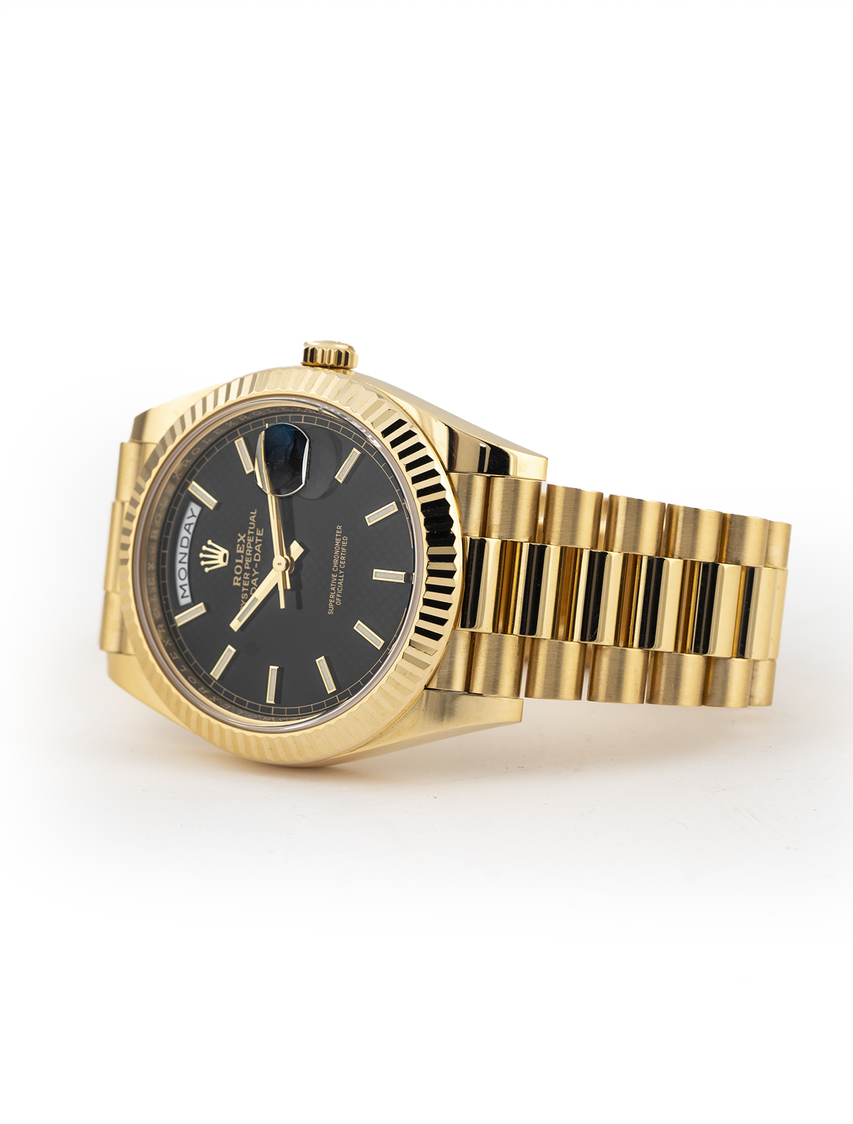 Rolex Day-Date 40 President 18K Yellow Gold Black Motif 228238