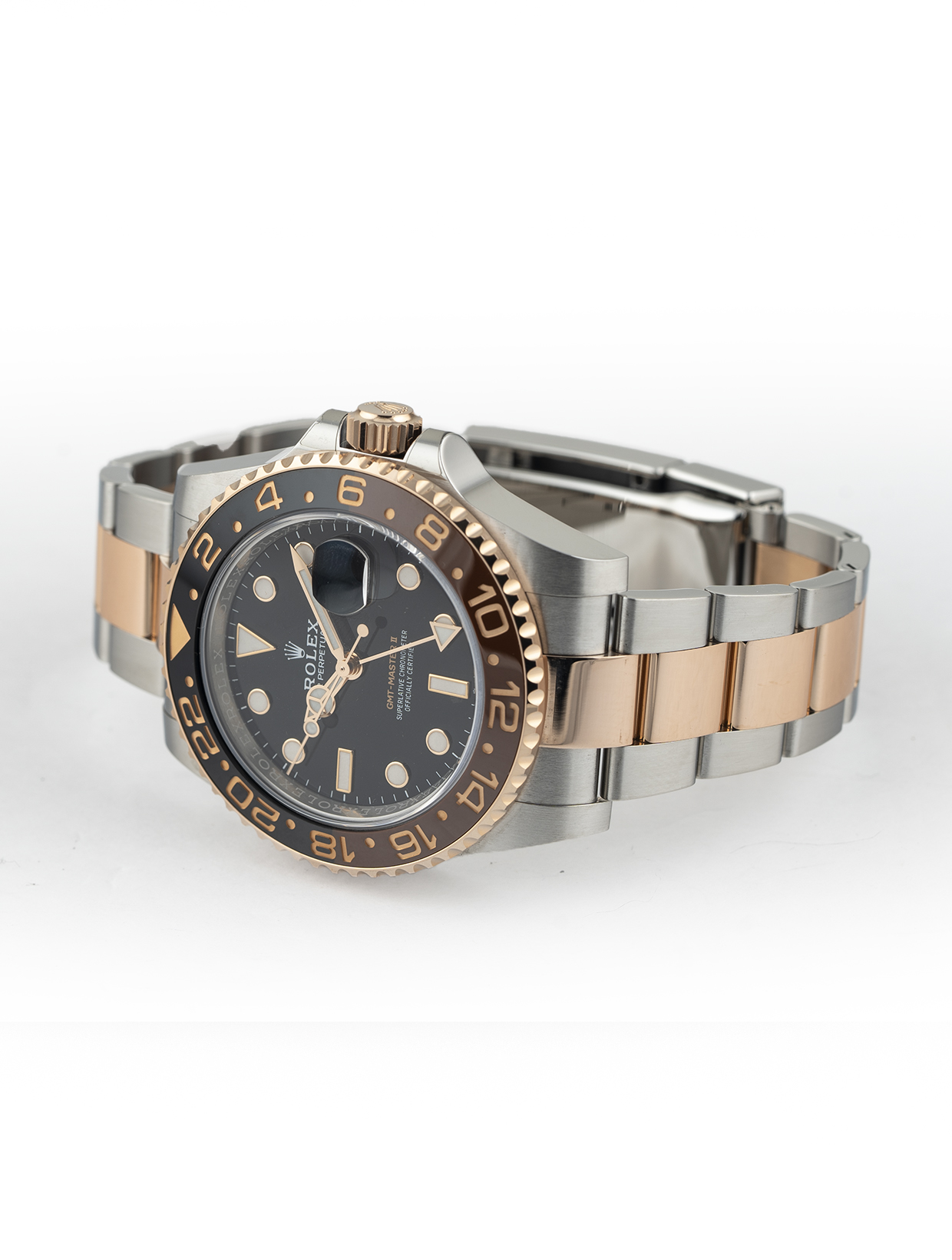 Rolex GMT-Master II Stainless Steel 18k Rose Gold 126711CHNR Rootbeer