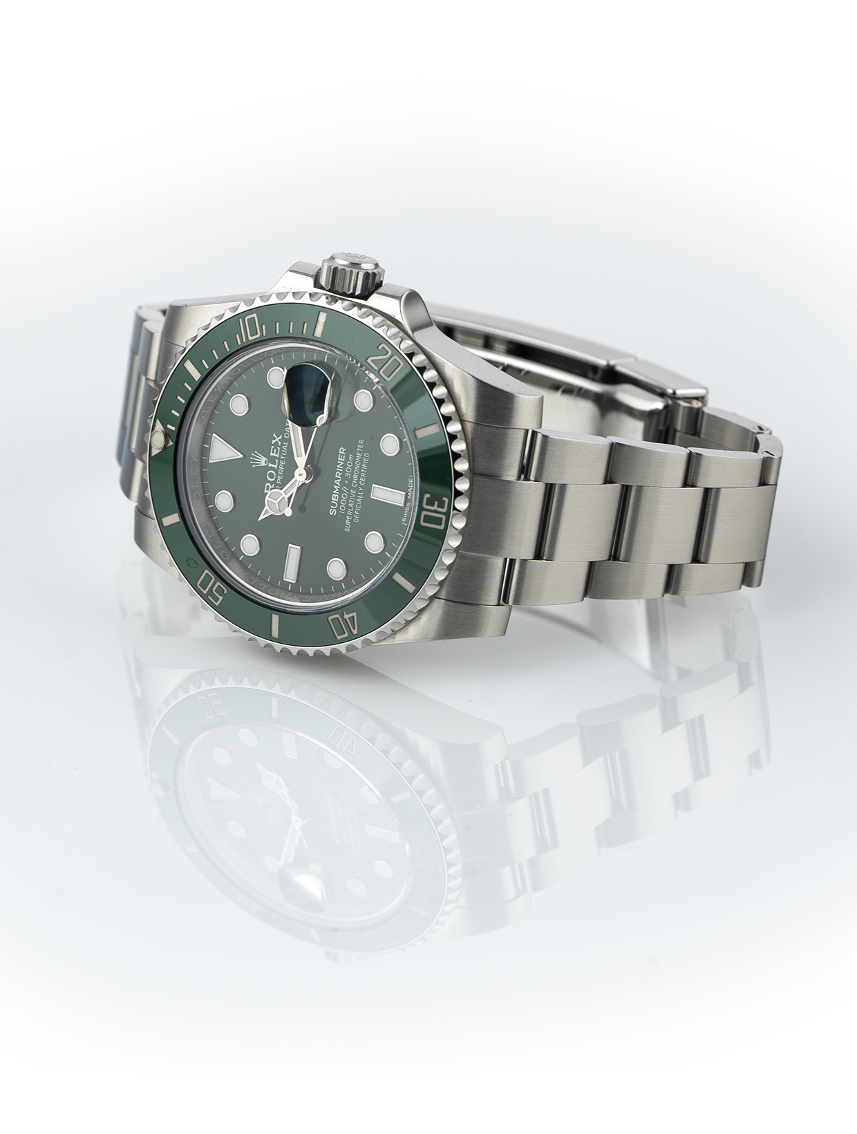 Rolex Submariner Date 40mm Stainless Steel Hulk Green Dial & Ceramic Bezel 116610LV